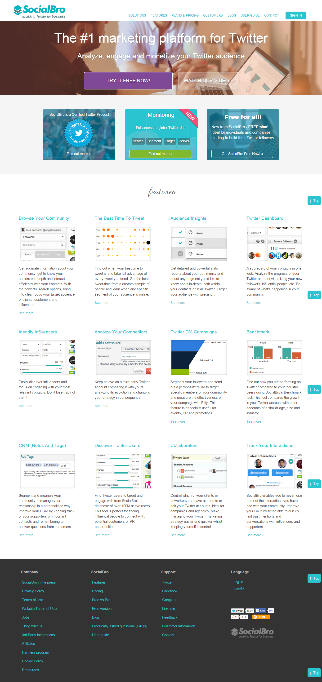 SocialBro.com (Chrome app) - New! Social Media CRM Dashboard.