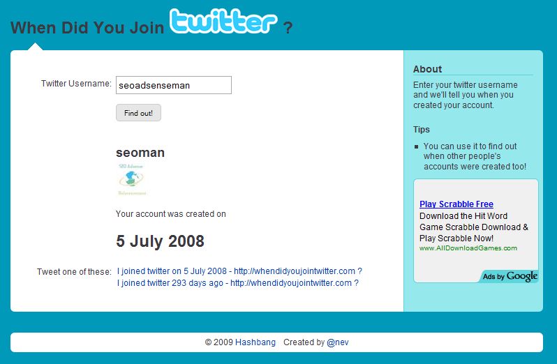 Enter a username chek existance